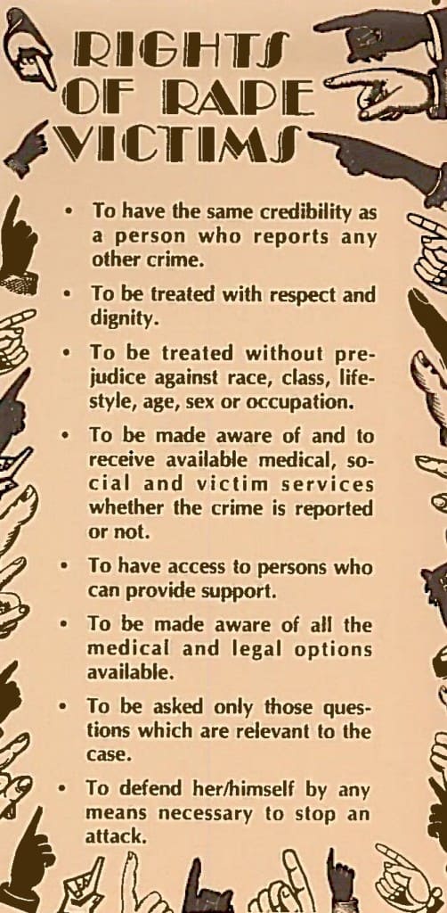 Rape Resource Pamphlet - Rights of Victims